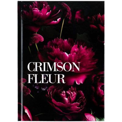 Книга записная твердая обл. А5, 96 л., клет., Crimson fleur