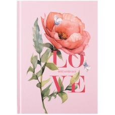 Книга записная твердая обл. А5, 96 л., клет., Love Книга записная твердая обл. А5, 96 л., клет., Love
