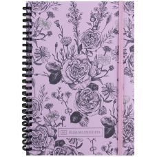 Блокнот на спирали карт. обл., А5, 80 л., кл.,OS, Pink Roses