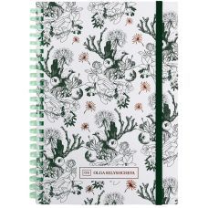 Блокнот на спирали карт. обл., А5, 80 л., кл.,OS, Green birds