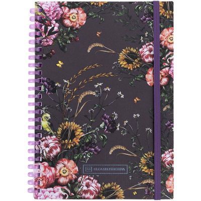 Блокнот на спирали карт. обл., А5, 80 л., кл.,OS, Purple field