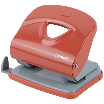 Дырокол Exakt-2 металлический, 30 листов, Earth colors коралловый