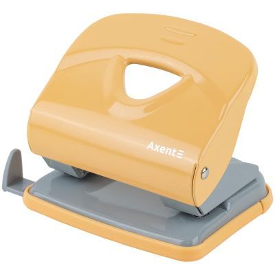 Дырокол Exakt-2 металлический, 30 листов, Earth colors жёлтый