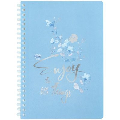 Блокнот на спирали пласт. обл., А5, 80 л., кл., Flower Sym 2