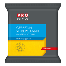 Салфетки вискозные 30х38 10шт цвет желтые, PRO