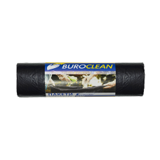 Пакети для сміття 160л10шт, 900*1070мм, міцні чорні, 22мкм ПВТ (LDPE), BUROCLEAN EuroStandart
