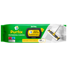 Серветки вологі господарчі, для прибирання EXTRA, 50шт., Purfix Серветки вологі господарчі, для прибирання EXTRA, 50шт., Purfix