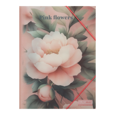 Папка на резинках ARABESKI, A4, матовый непрозрачный пластик, розовый