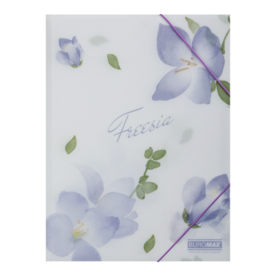 Папка на резинках ARABESKI, A4, матовый непрозрачный пластик, сиреневый