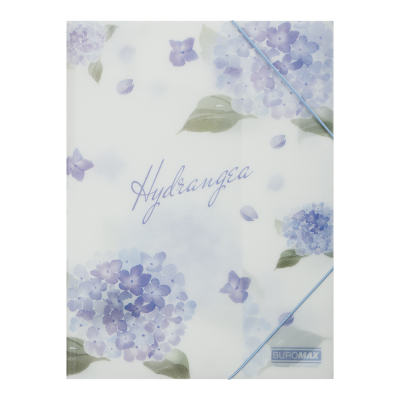 Папка на резинках ARABESKI, A4, матовый непрозрачный пластик, светло-синий