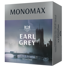 Чай чорний с бергамотом пакетований Мономах Earl Grey 100 х 2 г