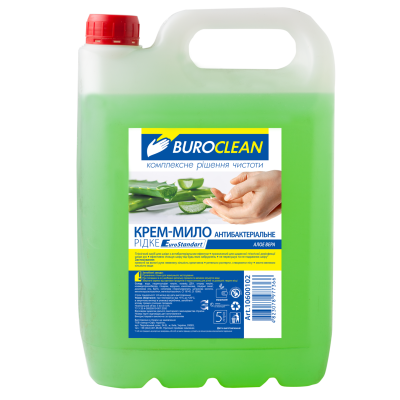 Крем-мило рідке антибактеріальне BuroClean EuroStandart 5л АЛОЕ ВЕРА