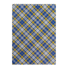 Блокнот на пружине Шотландка А4 пружина сверху 48л. ассорти