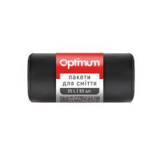 Пакет для мусора п/е 35л/50шт 45*54 черный Optimum 