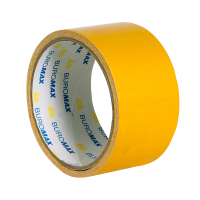 Клейкая лента двухсторонняя на тканевой основе, 48мм х 5м.