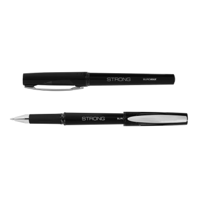 Ручка гелева STRONG 0.7 мм, з гумовим грипом, чорнило чорного кольору
