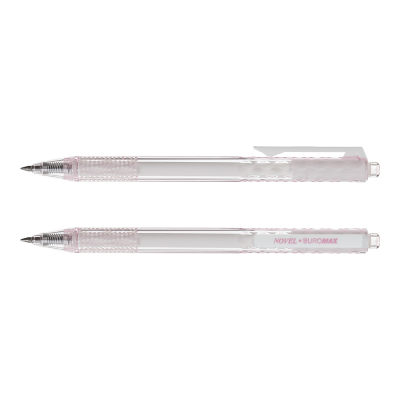 Ручка гелева автоматична NOVEL 0.5 мм, прозорий корпус, чорнило синього кольору