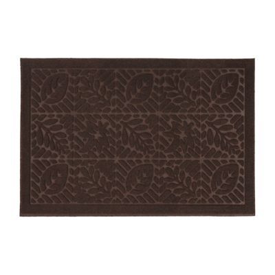 Коврик придверный Eco Fabric 40*60 см Листья без кромки, коричневый (4060-008)