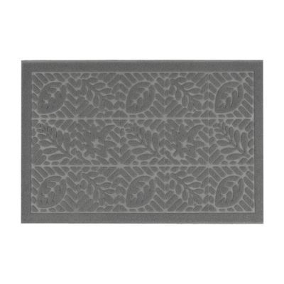 Коврик придверный Eco Fabric 40*60 см Листья без кромки, серый (4060-007)