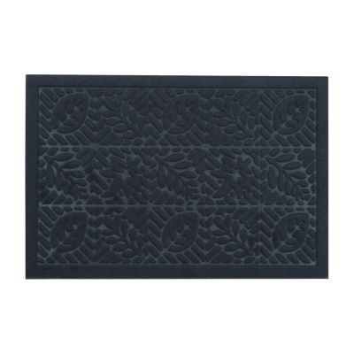 Коврик придверный Eco Fabric 40*60 см Листья без кромки, синий (4060-009)