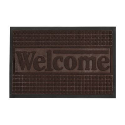 Коврик придверный Eco Fabric 40*60 см WELCOME с кромкой, коричневый (4060-116)