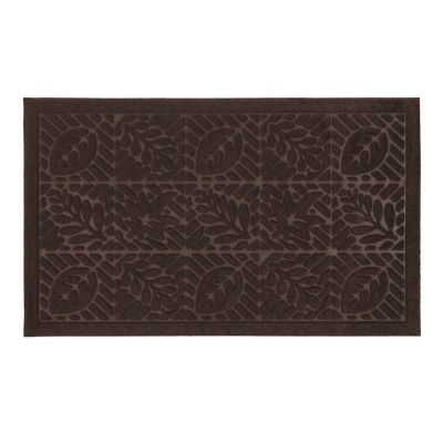Коврик придверный Eco Fabric 45*75 см Листья без кромки, коричневый (4575-006)