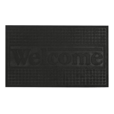 Коврик придверный Eco Fabric 45*75 см WELCOME без кромки, черный (4575-010)