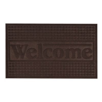 Коврик придверный Eco Fabric 45*75 см WELCOME без кромки, коричневый (4575-012)