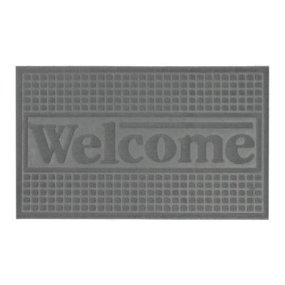 Коврик придверный Eco Fabric 45*75 см WELCOME без кромки, серый (4575-011)