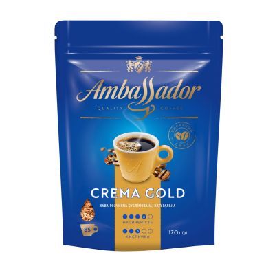 Кофе растворимый 170г*14 "Crema Gold", AMBASSADOR