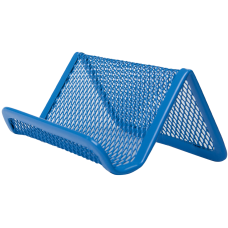 Подставка для визиток, металлическая, синяя Подставка для визиток, металлическая, синяя