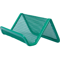 Подставка для визиток, металлическая, зеленая Подставка для визиток, металлическая, зеленая