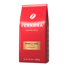 Кофе в зёрнах 1000г, CAFFE 100% ARABIKA с клапаном FERARRA