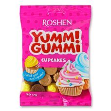 Конфеты Roshen Yummi Gummi Cupсakes желейные, 70г