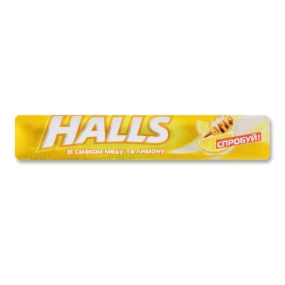 Леденцы Halls со вкусом меда и лимона, 25,2г