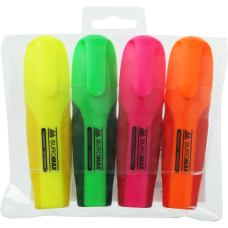 Набор текстовых маркеров 4 цвета 2-4 мм, с рез.вставками Набор текстовых маркеров 4 цвета 2-4 мм, с рез.вставками