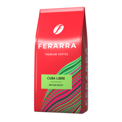 Кофе в зёрнах 1000г, CAFFE CUBA LIBRE с клапаном, FERARRA