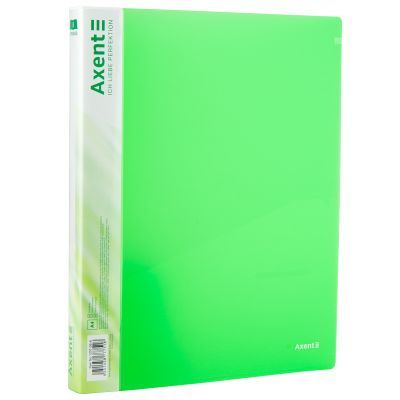 Папка на 2-х кольцах, 25 мм, прозрачная зеленая