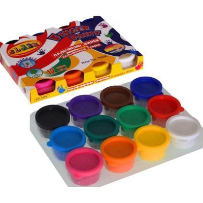 Пальчиковые краски CLASS 7638 12 цветов, 360 мл