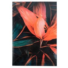 Книга записная А4, 192 л., клет., Flora, оранжевая Книга записная А4, 192 л., клет., Flora, оранжевая