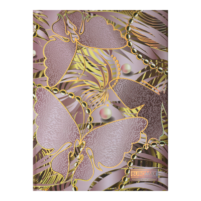 Записная книжка TRACERY, А5, 80 л., клетка, тв. обложка с поролоном, мат. ламинация+лак, золотая