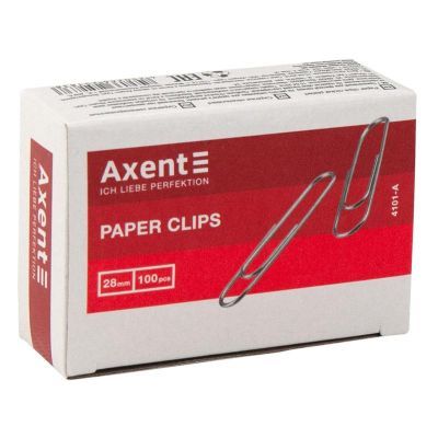 Скрепки никелированные 28мм 100шт (4101-A)