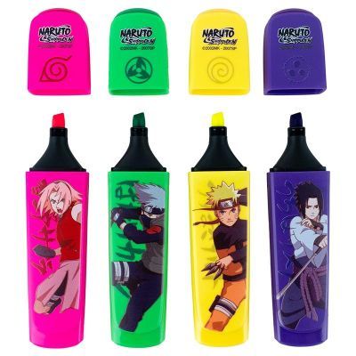 Маркер Highlighter, набор из 4х цветов, Naruto