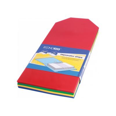 Индекс-разделитель 10,5х24см Economix пластик цветной 100 шт. ассорти