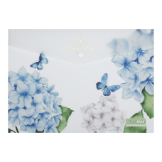 Папка-конверт А4 на кнопці, MYSTERY ARABESKI, напівпрозора, прозора