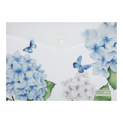 Папка-конверт А4 на кнопці, MYSTERY ARABESKI, напівпрозора, прозора