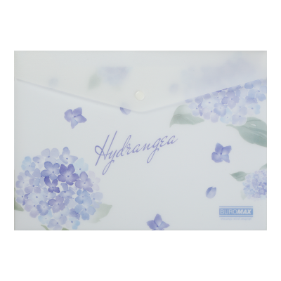 Папка-конверт А4 на кнопці, DREAM ARABESKI, напівпрозора, світло-синя