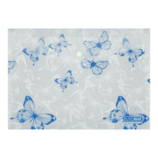 Папка-конверт А4 на кнопці, BUTTERFLY ARABESKI, напівпрозора, біла перламутрова Папка-конверт А4 на кнопці, BUTTERFLY ARABESKI, напівпрозора, біла перламутрова