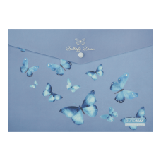 Папка-конверт А4 на кнопці, SKY ARABESKI, напівпрозора,електрик Папка-конверт А4 на кнопці, SKY ARABESKI, напівпрозора,електрик