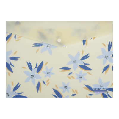 Папка-конверт А4 на кнопці, MYOSOTIS ARABESKI, напівпрозора, маренго